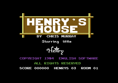 Henry's House screenshot 3 for Commodore 64